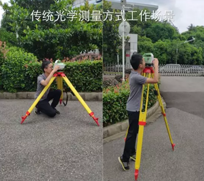 傳統(tǒng)光學(xué)水準(zhǔn)測(cè)量方式工作場景